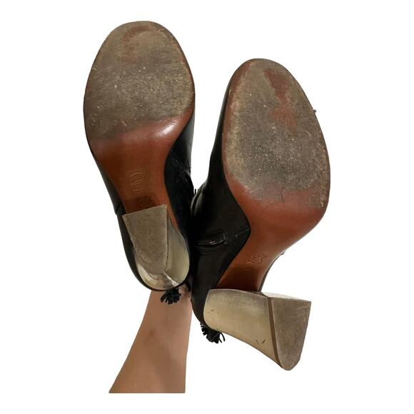 TORY BURCH Bandelier Fringed Leather‎ Ankle Boots size 8 $525 - Picture 6 of 8